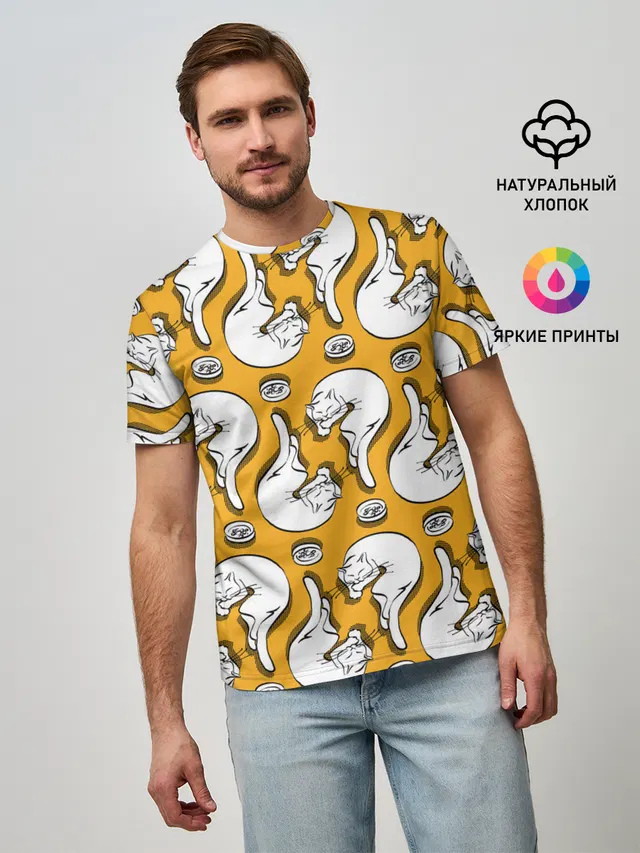 Белая кошка и корм