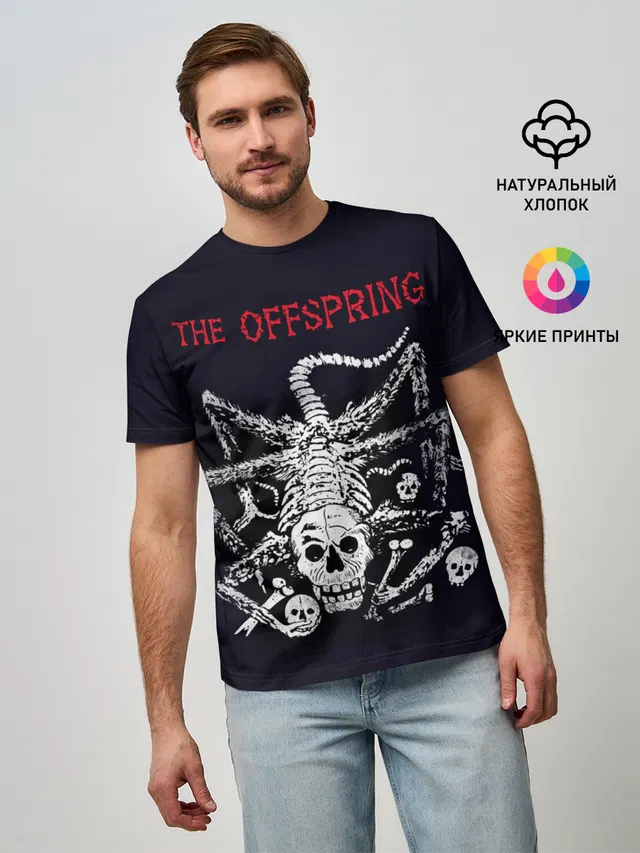 Мужская базовая футболка с принтом «Offspring»