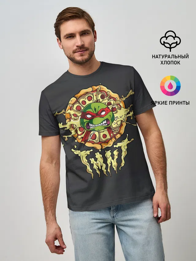Мужская базовая футболка с принтом «Tmnt»