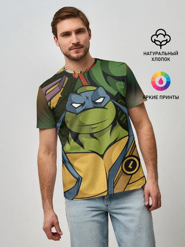 Мужская базовая футболка с принтом «TMNT»