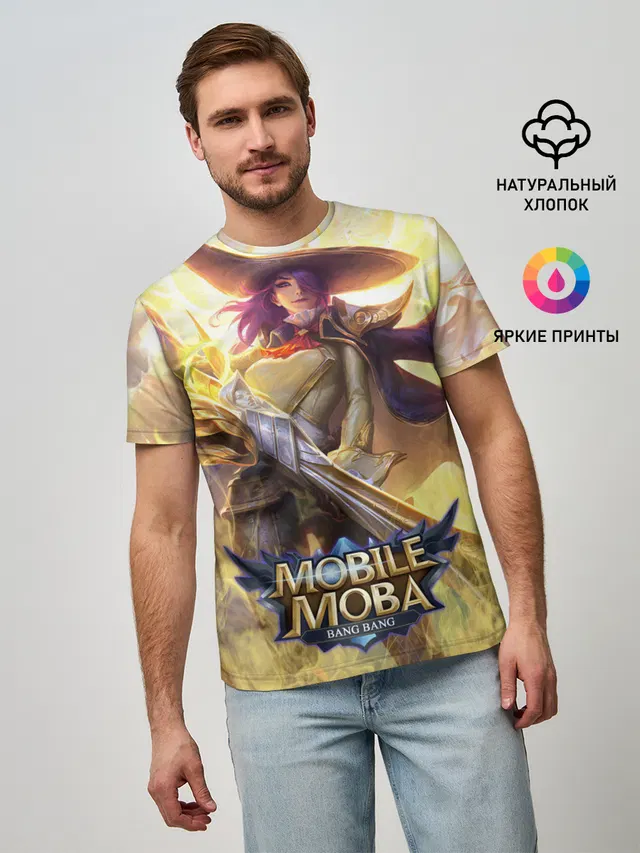 Мужская базовая футболка с принтом «Mobile Legends: Bang Bang — Mobile legends»