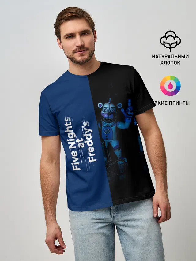 Мужская базовая футболка с принтом «Bon-Bon — Five Nights At Freddy»