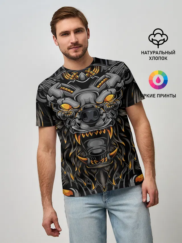 Хищный лев киборг