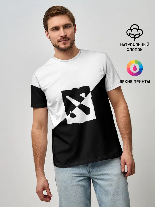 Мужская базовая футболка с принтом «Minimalism»