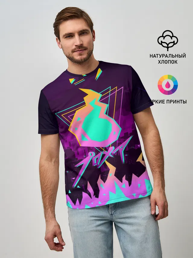 Мужская базовая футболка с принтом «Промар — PROMARE»
