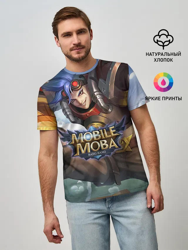 Мужская базовая футболка с принтом «Разные игры — nobile legends»