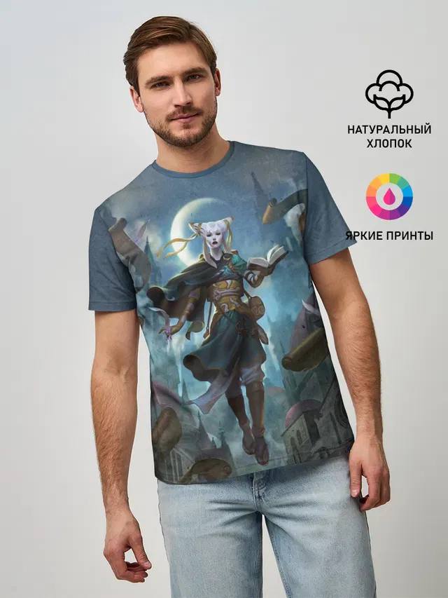 Мужская базовая футболка с принтом «Magic:The Gathering — Tamiyo»