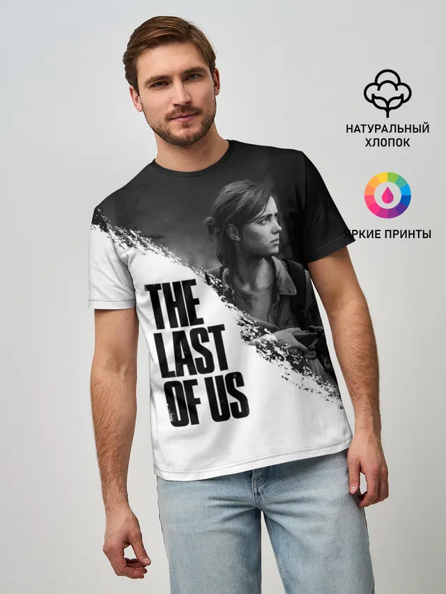 Мужская базовая футболка с принтом «Rifle — THE LAST OF US 2»