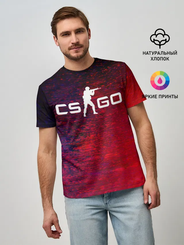 Мужская базовая футболка с принтом «Counter-Strike — CS GO»