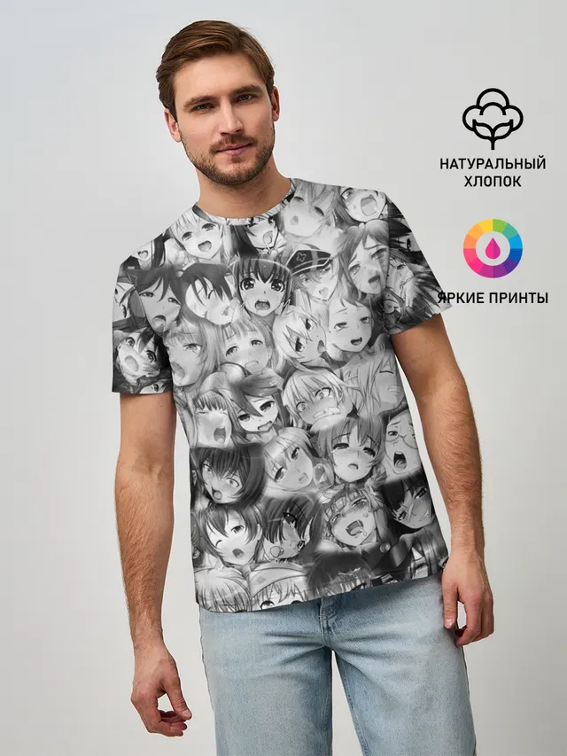 Мужская базовая футболка с принтом «Anime — СЕНПАЙ»