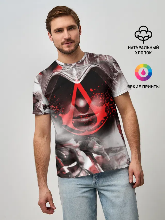 Мужская базовая футболка с принтом «Ezio Auditore da Firenze»