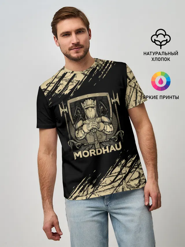 Мужская базовая футболка с принтом «Разные игры — Mordhau»