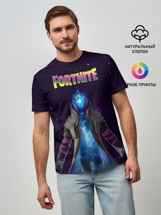 Мужская базовая футболка с принтом «Фортнайт — Infinity Fortnite»