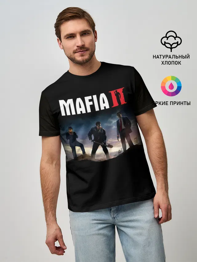 Мужская базовая футболка с принтом «Разные игры — Mafia II:Definitive Edition»