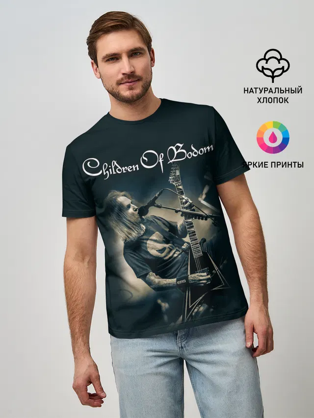 Мужская базовая футболка с принтом «Children of Bodom 4»