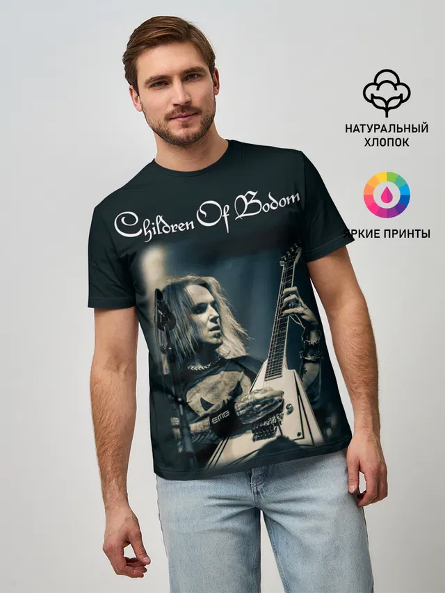 Мужская базовая футболка с принтом «Children of Bodom — Children of Bodom 20»