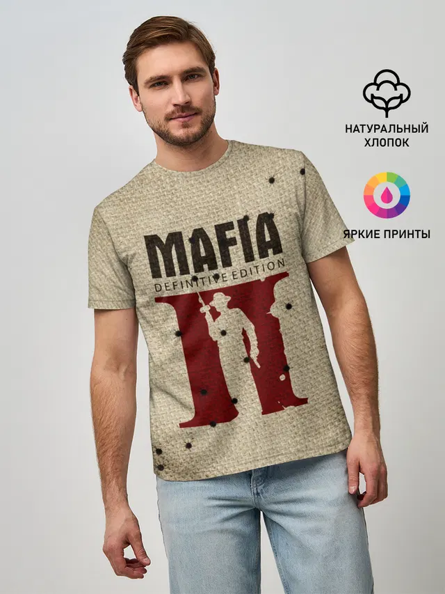 Мужская базовая футболка с принтом «Разные игры — Mafia 2»