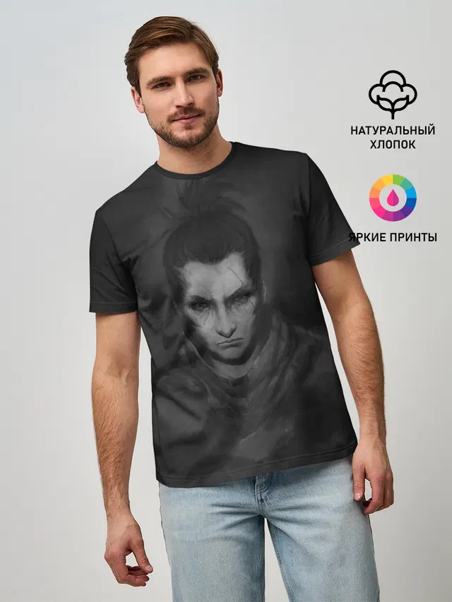 Мужская базовая футболка с принтом «Sekiro shadow die twice — Sekiro Art»