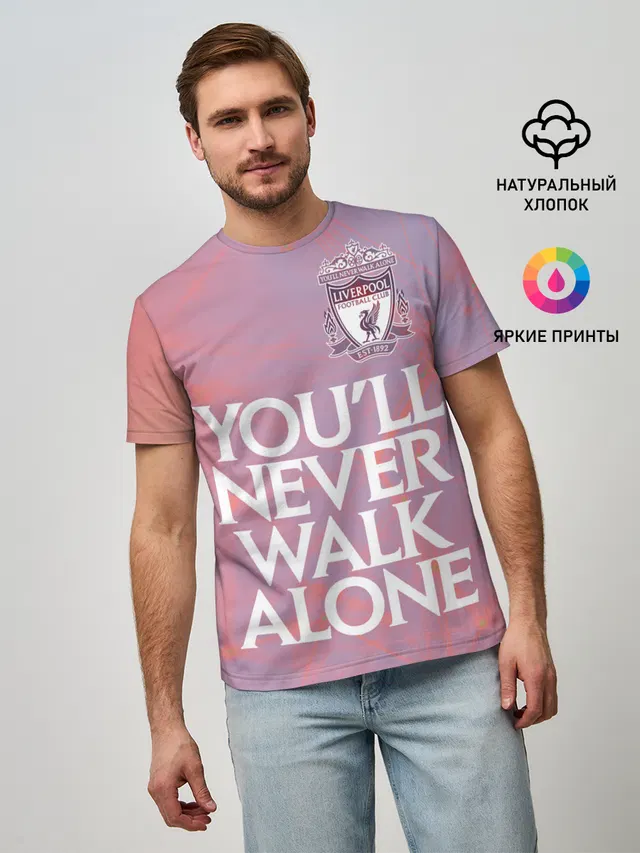 Мужская базовая футболка с принтом «Liverpool Football Club»