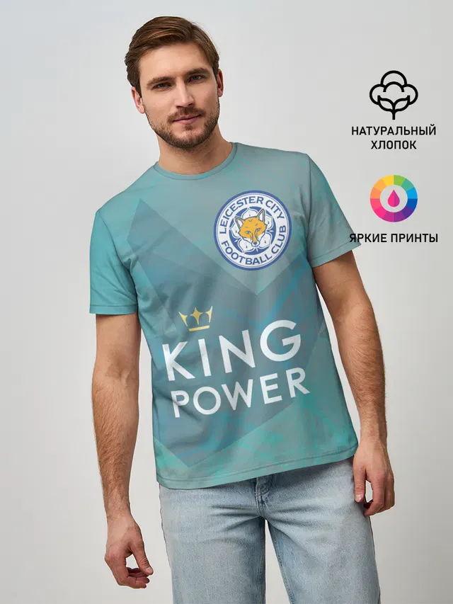 Мужская базовая футболка с принтом «Leicester City — Лестер Сити»