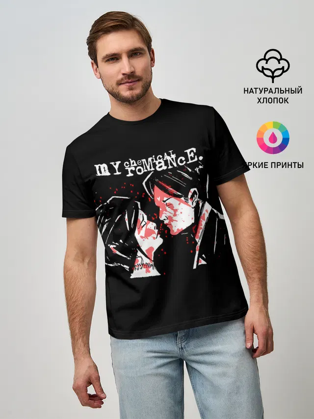Мужская базовая футболка с принтом «My Chemical Romance — MCR»