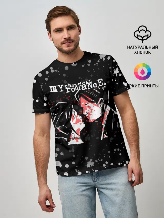Мужская базовая футболка с принтом «My Chemical Romance»