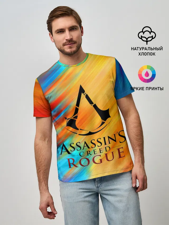Мужская базовая футболка с принтом «Разные игры — assassins»