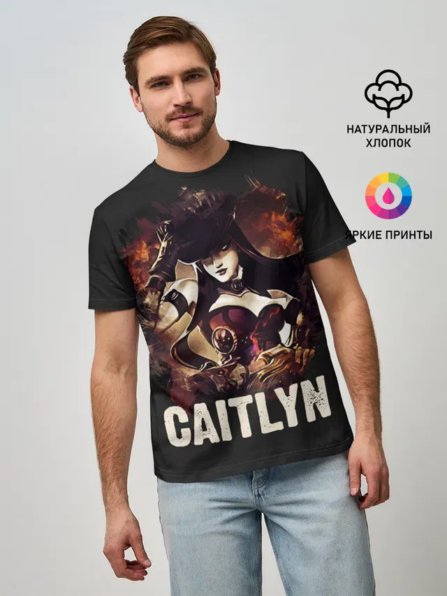 Мужская базовая футболка с принтом «Caitlyn»