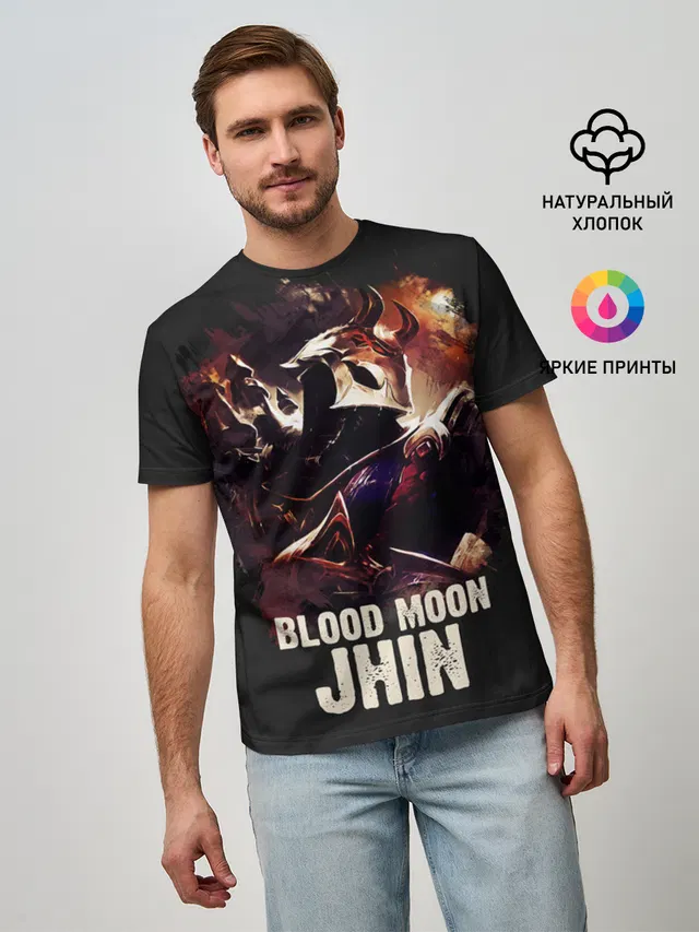 Мужская базовая футболка с принтом «Jhin»