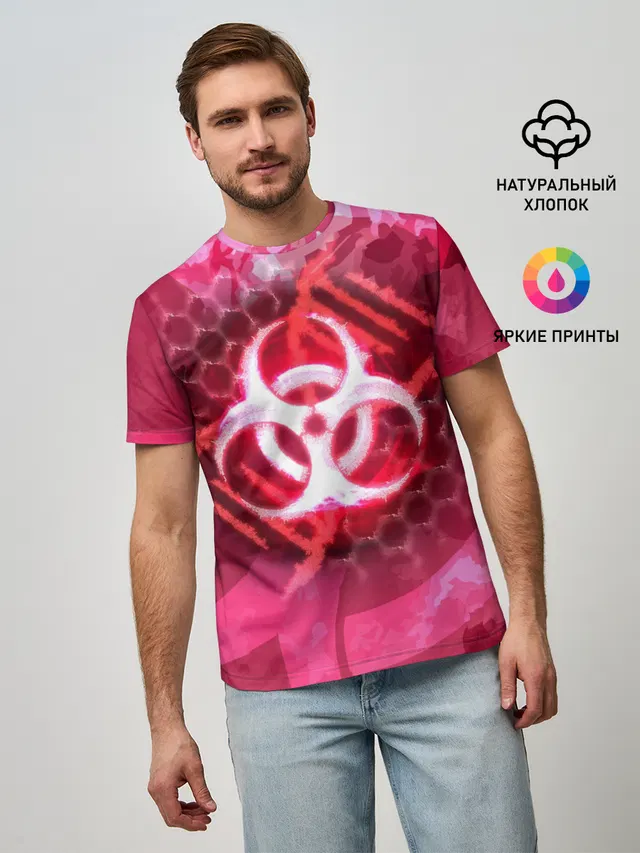 Мужская базовая футболка с принтом «Разные игры — Plague Inc LC»