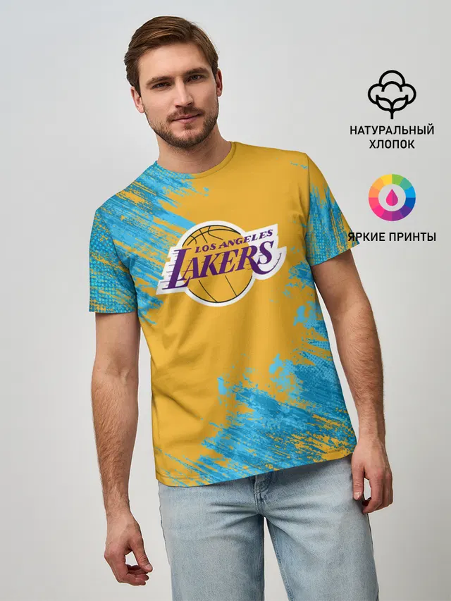 Мужская базовая футболка с принтом «Лейкерс — Kobe Bryant»