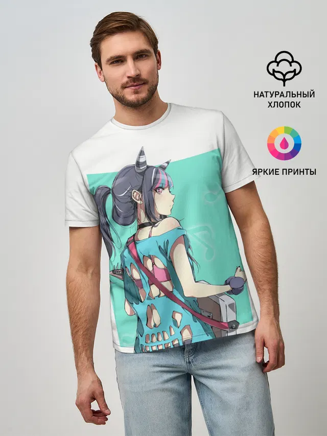 Мужская базовая футболка с принтом «Ibuki Mioda»