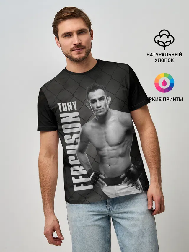 Мужская базовая футболка с принтом «MMA — Tony Ferguson»
