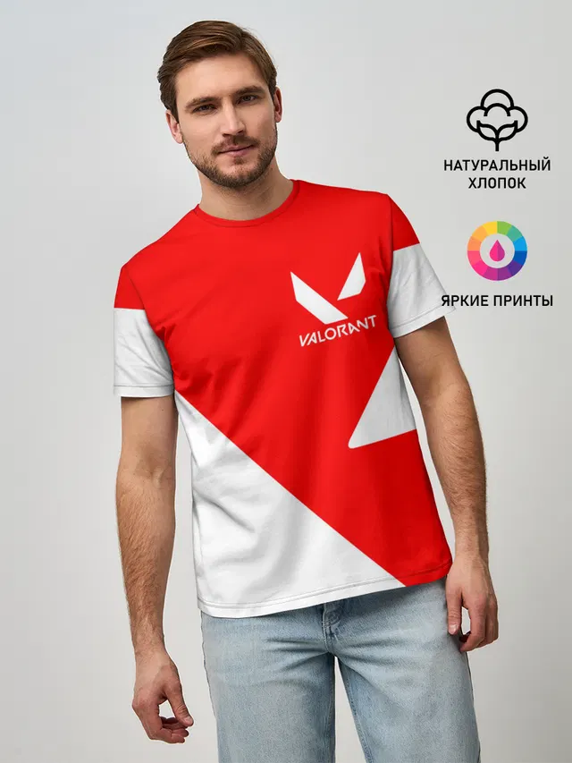 Мужская базовая футболка с принтом «Logo»