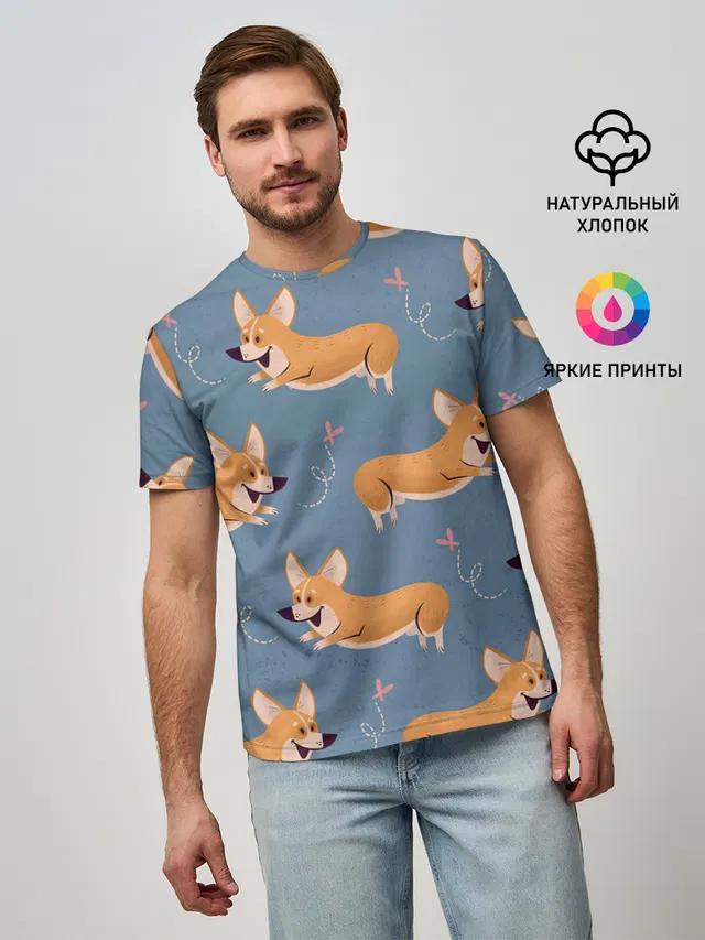 Корги с бабочкой