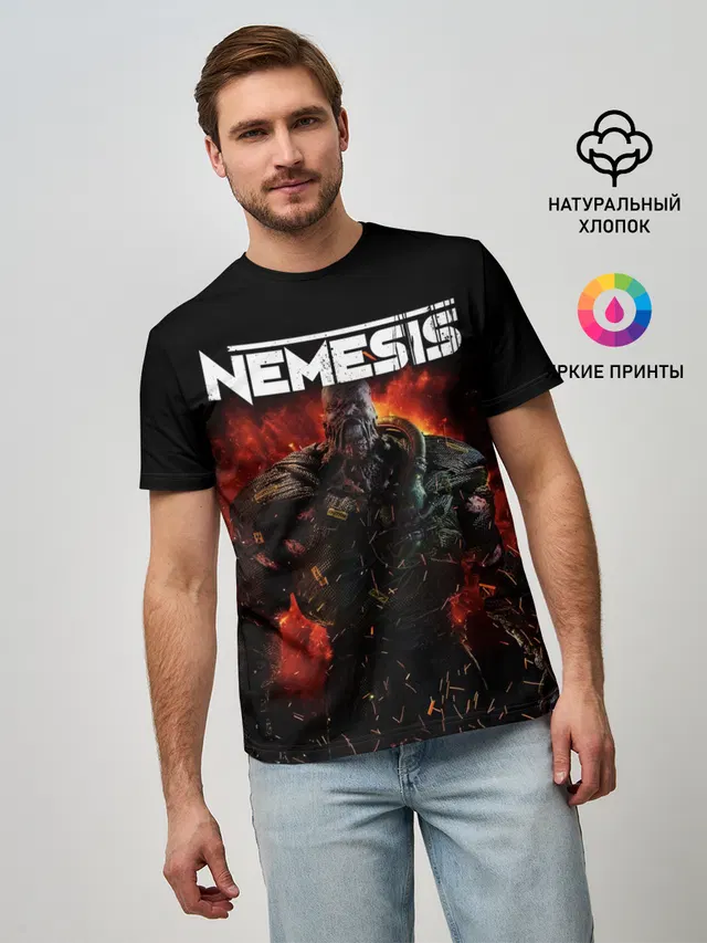 Мужская базовая футболка с принтом «Nemesis»