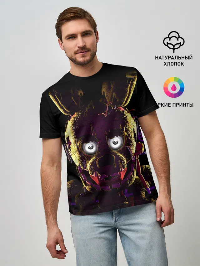 Мужская базовая футболка с принтом «Five Nights At Freddy\s — FNAF [2]»