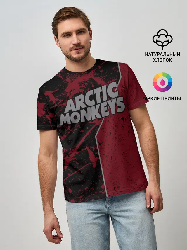 Мужская базовая футболка с принтом «Arctic Monkeys»