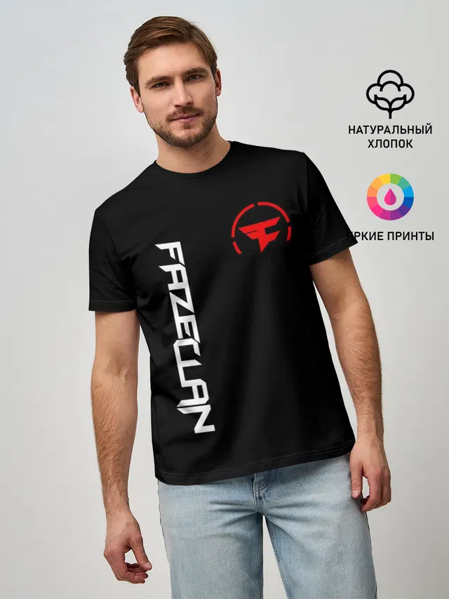 Мужская базовая футболка с принтом «Counter-Strike — FAZE CLAN»