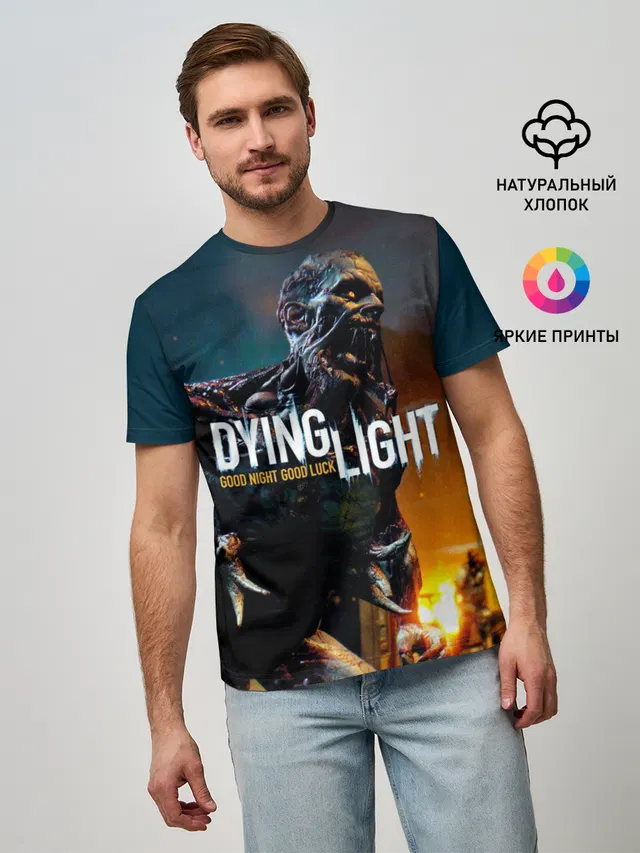 Мужская базовая футболка с принтом «Dying Light — Dying Light #3»