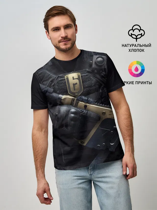 Мужская базовая футболка с принтом «KRISS Vector»