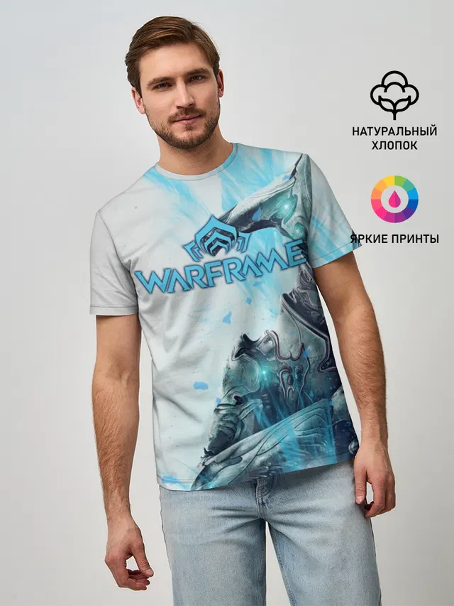 Мужская базовая футболка с принтом «Warframe»