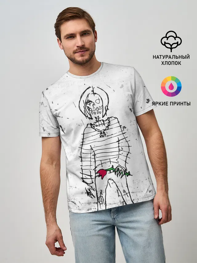 Мужская базовая футболка с принтом «Lizer — Lizer - Blessed»