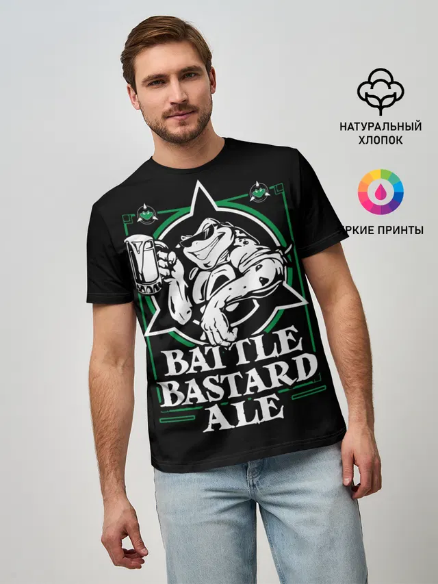 Мужская базовая футболка с принтом «Тетрис и денди — Battletoads»