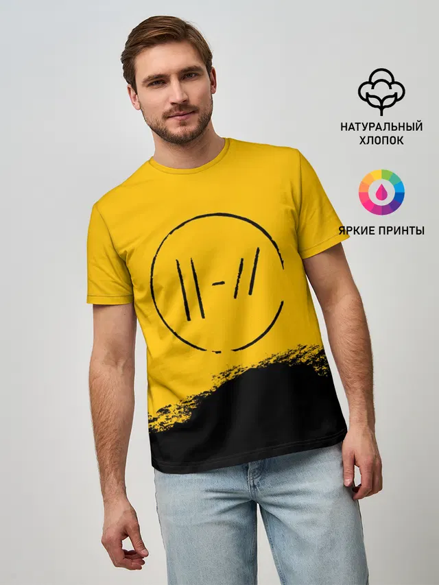 Мужская базовая футболка с принтом «Twenty one pilots symbol»