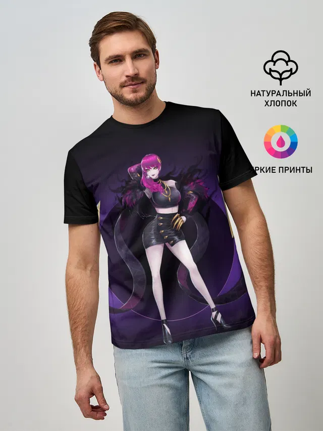 Мужская базовая футболка с принтом «Evelynn»
