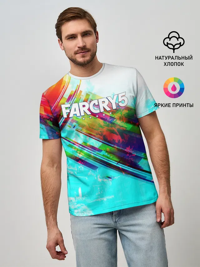 Мужская базовая футболка с принтом «Farcry Exclusive»