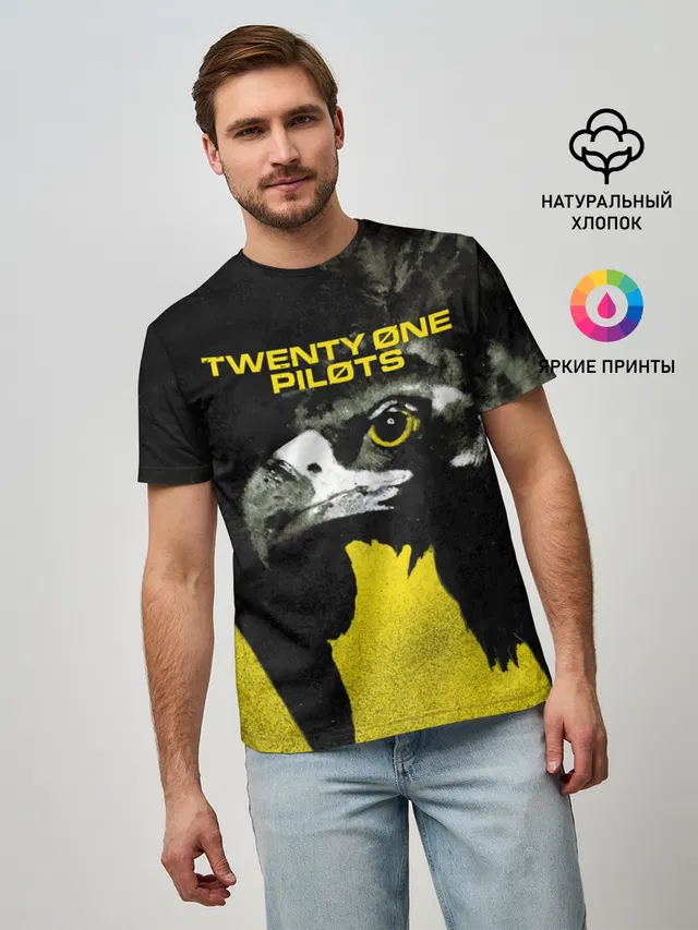 Мужская базовая футболка с принтом «Vulture — Twenty One Pilots - Trench»