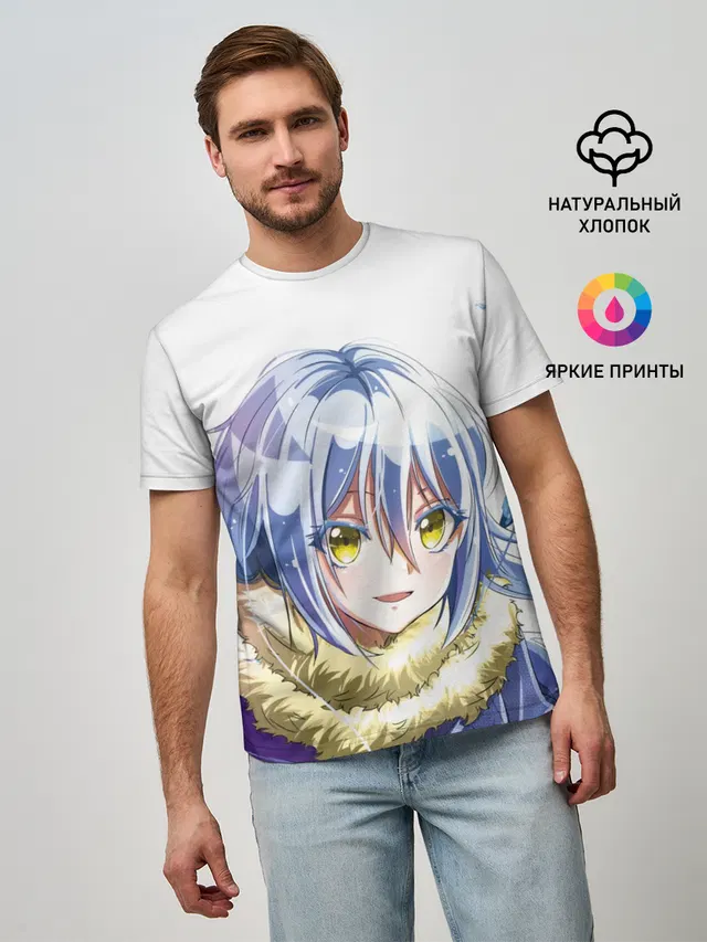 Мужская базовая футболка с принтом «That Time I Got Reincarnated a»