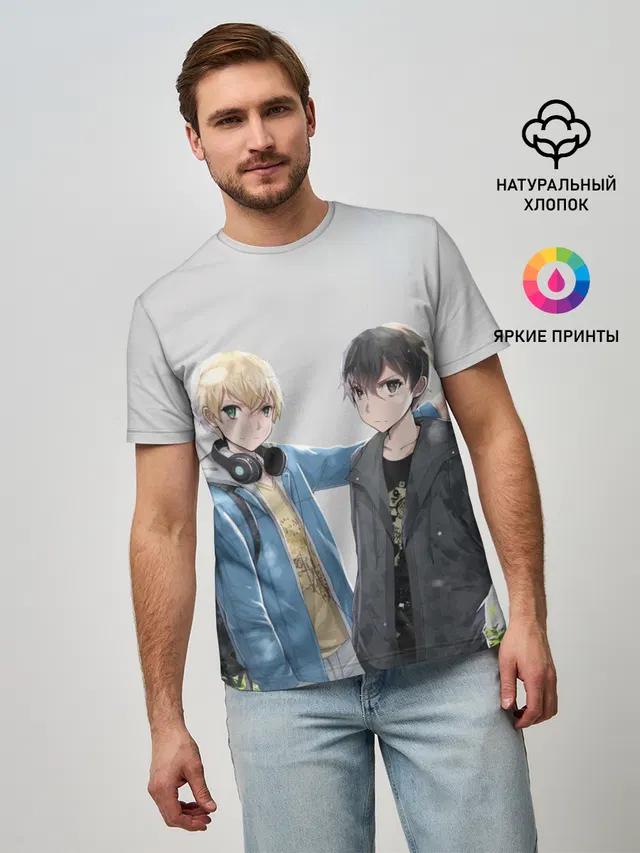 Мужская базовая футболка с принтом «Sword Art Online — Алисизация САО»